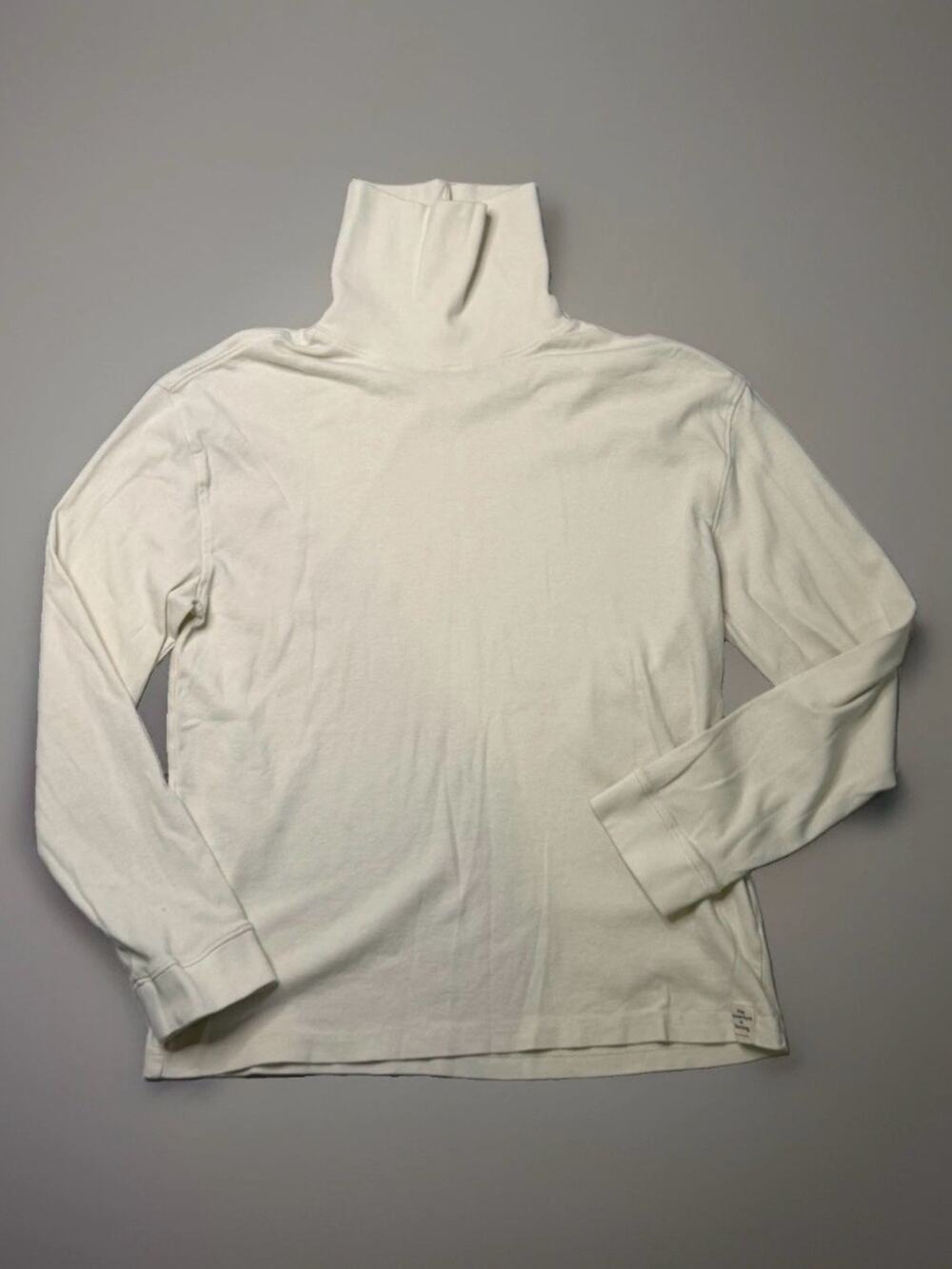 ZARA Boys Off-White Cream Turtleneck Long Sleeve T-Shirt 100% Cotton | Sz 11-12
